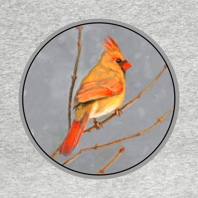 Cardinal on Branch by Alpen Designs